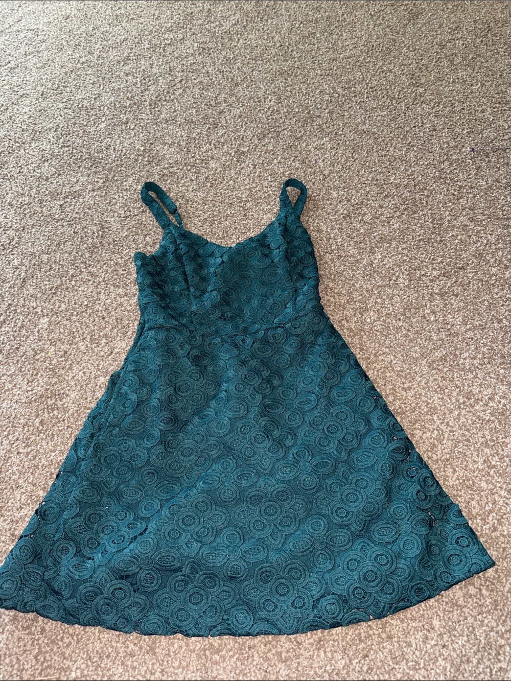Hollister Teal Lace Midi Dress homecoming